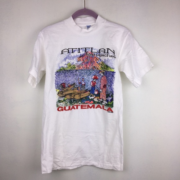 Vintage Tops - Vintage Guatemala Atitlan Panajachel Tee S…